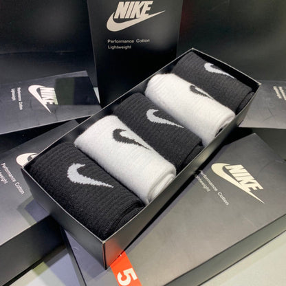 Nike High Socks 5 Pack Black-White