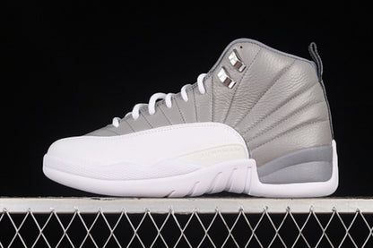 Air Jordan Retro 12 Stealth White-Cool Grey