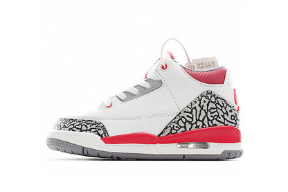 Kids Air Jordan Retro 3 'White Cement Fire Red'