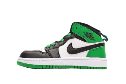 Kids Air Jordan 1 High  'Black White Green'