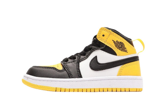 Kids Air Jordan 1 High  'Black White Yellow'