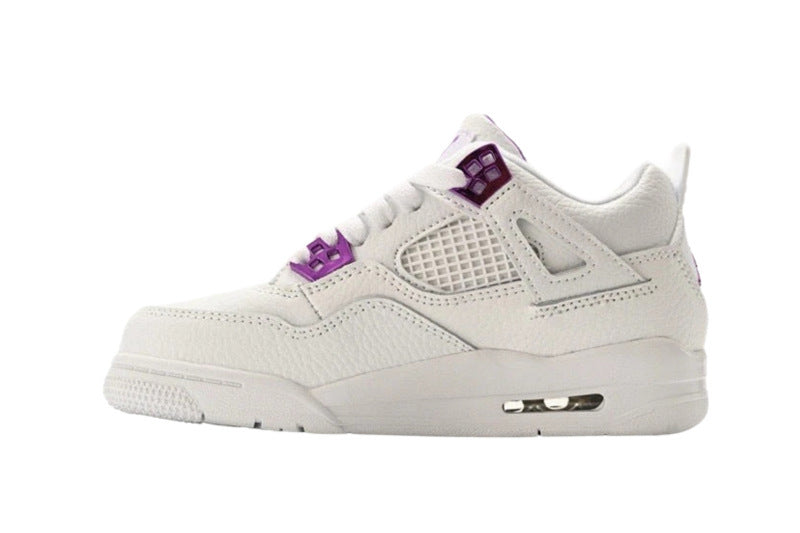 Kids Air Jordan Retro 4 'Purple Metallic'