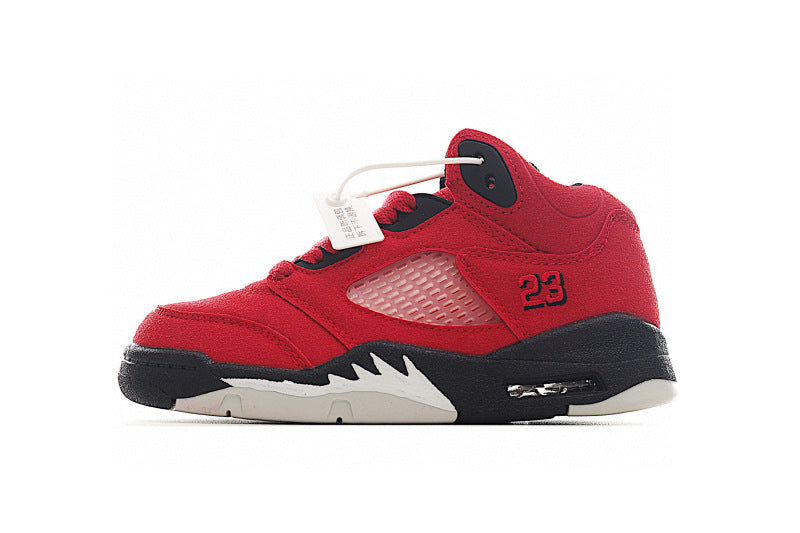 Kids Air Jordan Retro 5 'Raging Bull Red Suede'