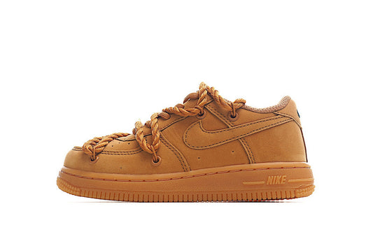 Kids Nike Air Force One Winter Flax Double Laces