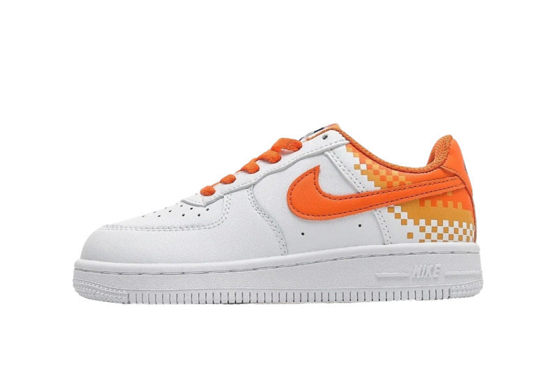 Kids Nike Air Force One White Orange