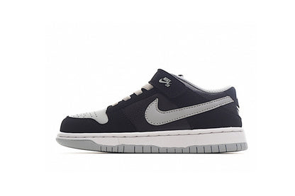 Kids Nike Dunk Low Black White-Grey