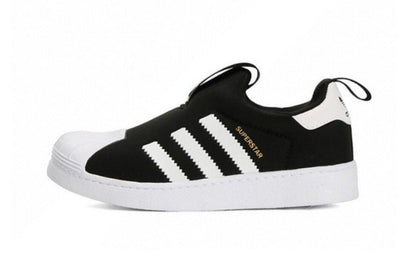 Kids Adidas Superstar Black White