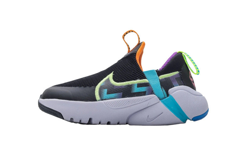 Kids Nike Flex Black White Green Blue