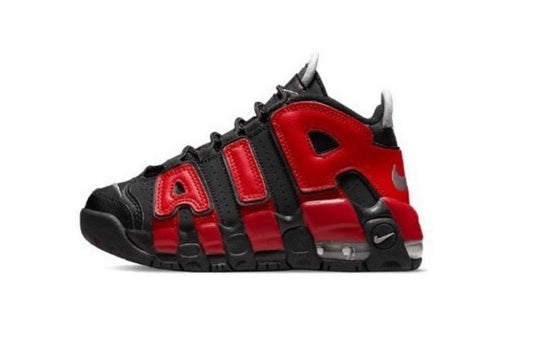 Kids Nike Uptempo Black Varsity Red