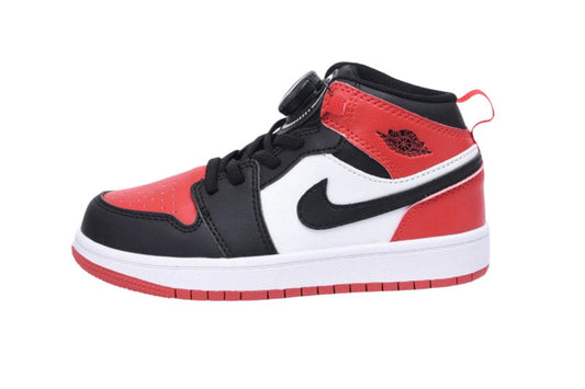 Kids Air Jordan 1 High  'Black White Fire Red'