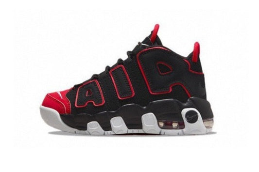 Kids Nike Uptempo Black Varsity Red-White