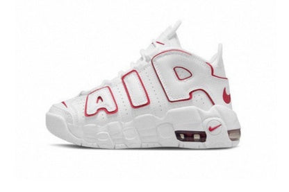 Kids Nike Uptempo White Varsity Red