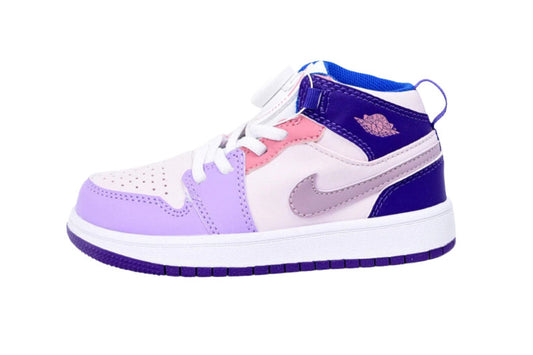 Kids Air Jordan 1 High  'White Light Purple Blue'