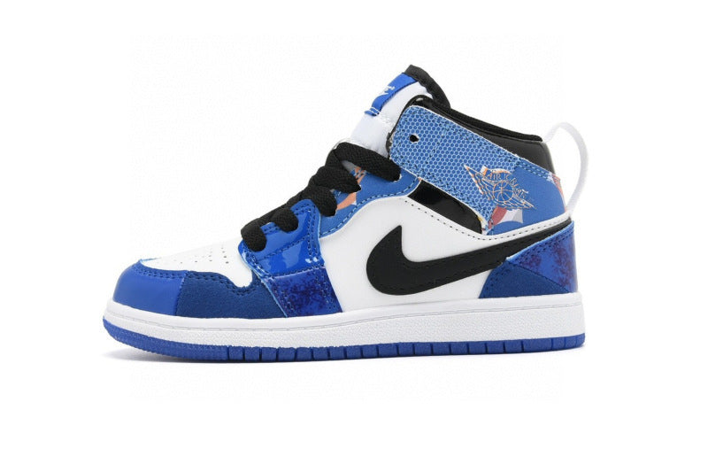 Kids Air Jordan 1 High  'White Triple Blue'