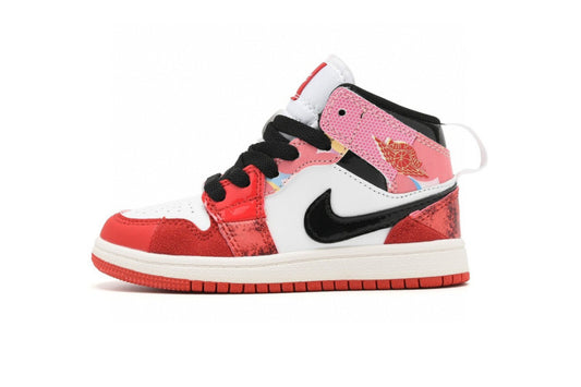 Kids Air Jordan 1 High  'White Triple Red'