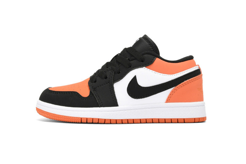 Kids Air Jordan 1 Low 'Black Orange White'