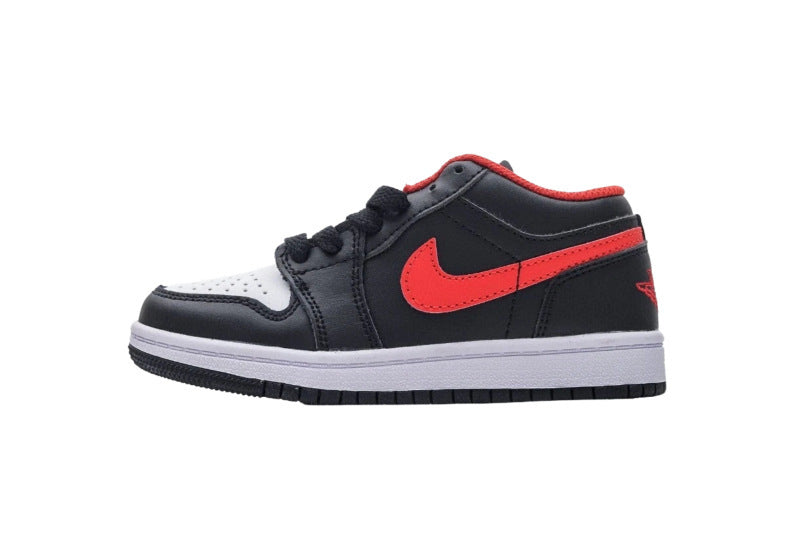 Kids Air Jordan 1 Low 'Black Red'