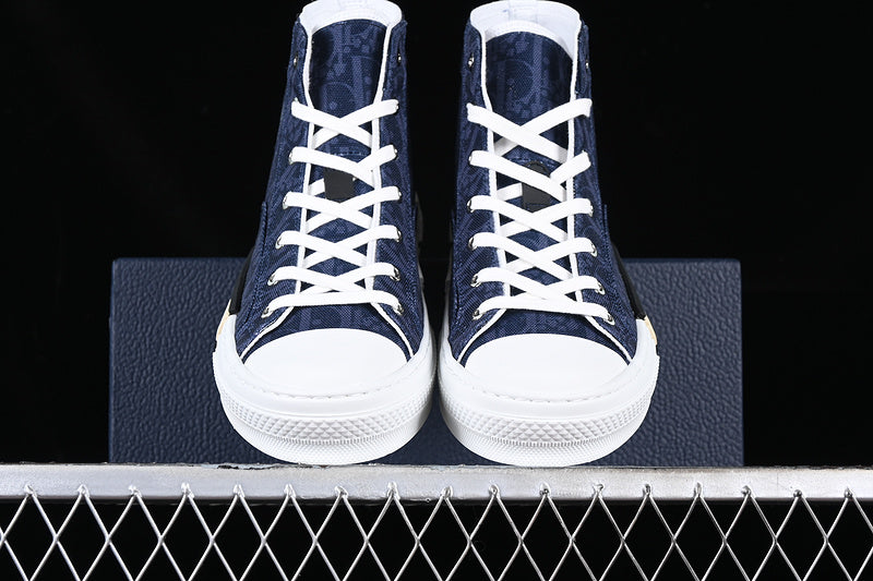 Dior B23 High Top Bee Embroidery Blue