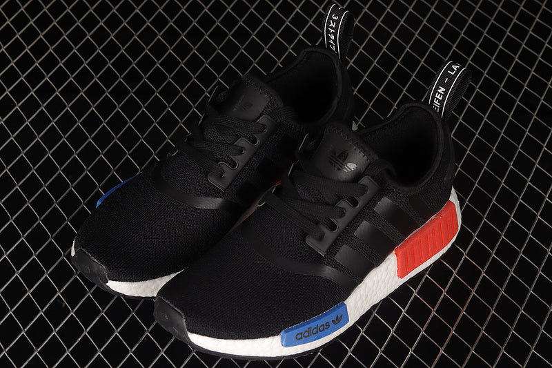 Adidas NMD R1 Core Black/White/Blue-Red