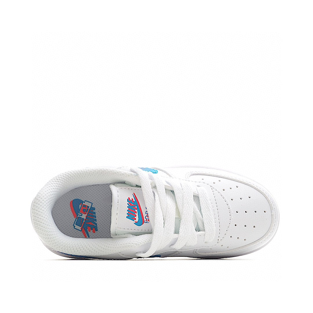 Kids Nike Air Force One White Blue Orange