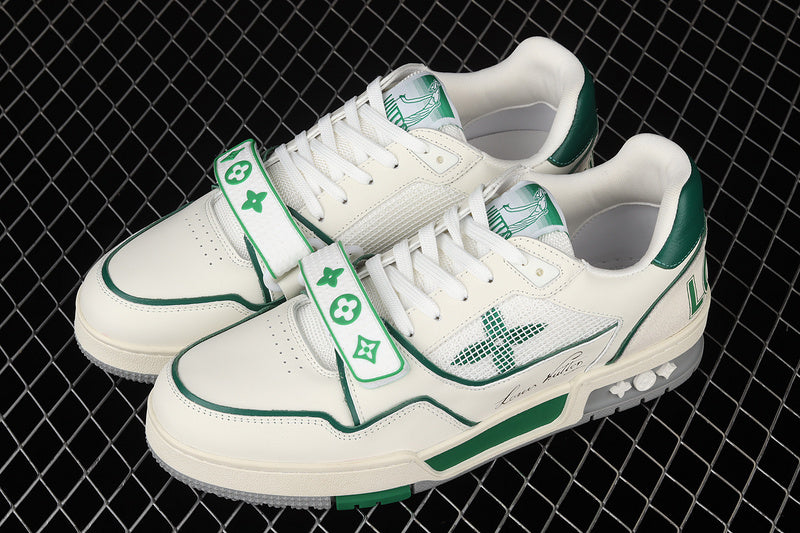 Louis Vuitton Trainer Low 'White Green Mesh'