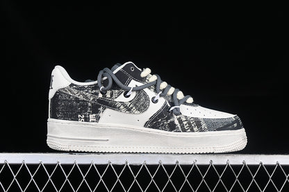 Air Force One Low Black Jeans/White-Grey