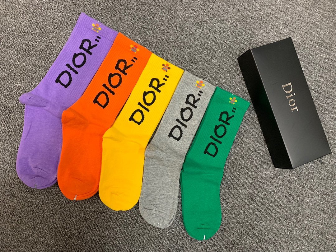 Christian Dior High Socks 5 Pack