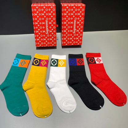 Supreme High Socks 5 Pack