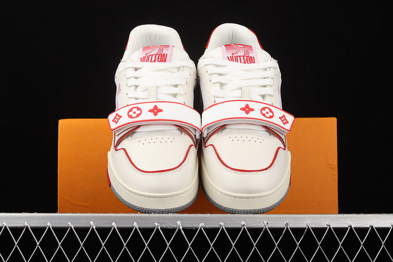 Louis Vuitton Trainer Low 'White Red Mesh'