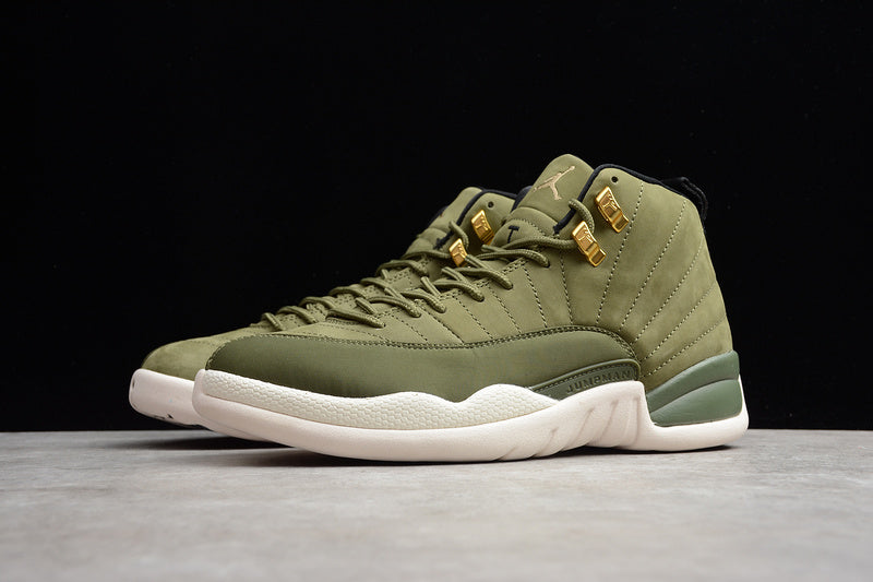 Air Jordan Retro 12 Chris Paul Class Of 2023 Olives Canvas-Black