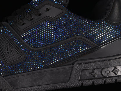 Louis Vuitton Trainer Blue Crystals