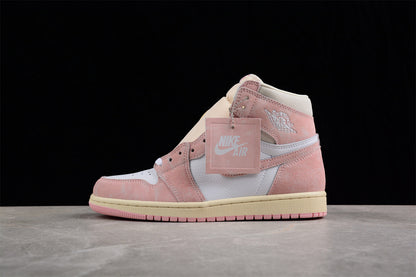 Air Jordan Retro 1 High OG Washed Pink Atmosphere White-Muslin Sail