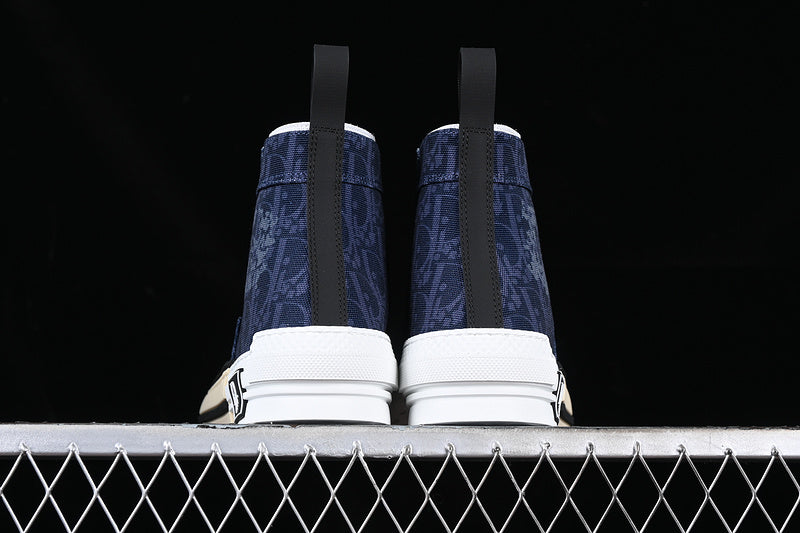 Dior B23 High Top Bee Embroidery Blue