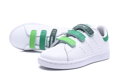 Kids Adidas Originals X Stan Smith Comfort Closure Cloud White Collegiate Green