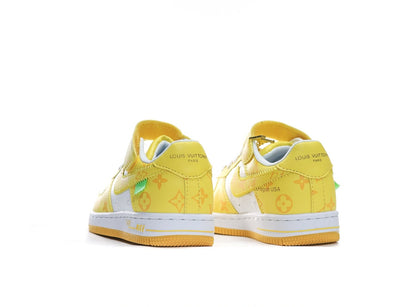 Kids Nike Air Force One X Louis Vuitton White Yellow