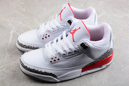 Air Jordan Retro 3 Hall Of Fame White/Cement Grey-Black-Fire Red