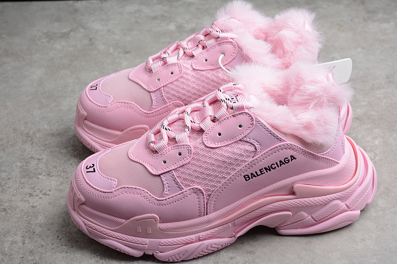 Balenciaga Triple S 'Faux Fur-Pink'