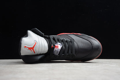 Air Jordan Retro 5 Satin Bred Noir/University Rouge