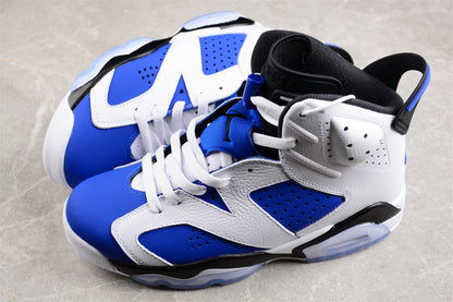 Air Jordan Retro 6 White/Blue-Black