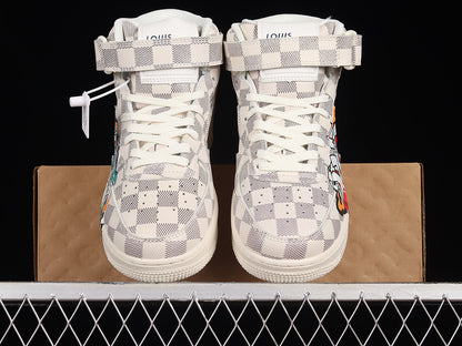 Air Force One High  X Louis Vuitton White/Light Grey