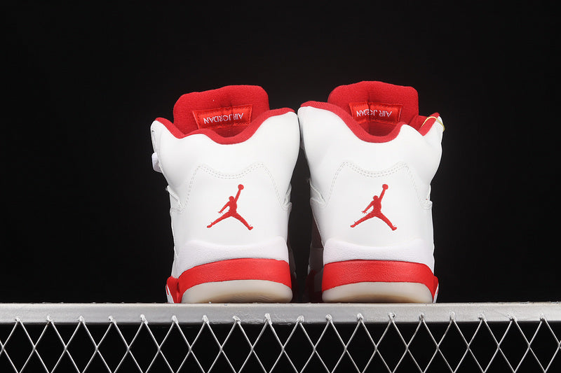 Air Jordan Retro 5 GS White/Gym Red