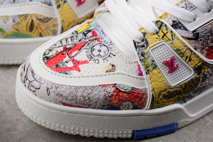 Louis Vuitton Trainer White Comic