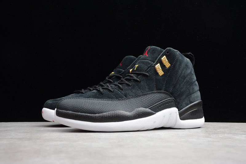 Air Jordan Retro 12 Reverse Taxi Black-White