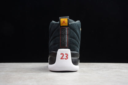 Air Jordan Retro 12 Reverse Taxi Black-White