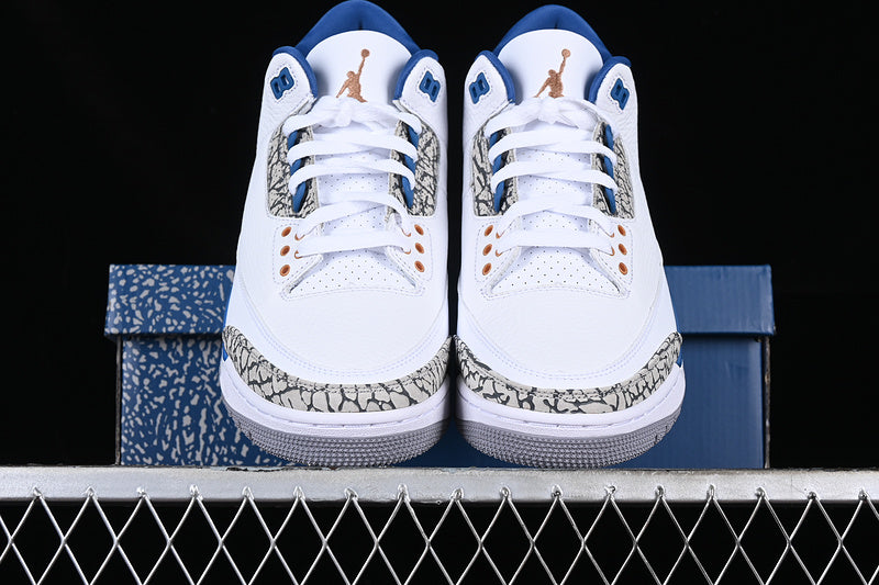 Air Jordan Retro 3 Washington Wizards White/True Blue-Cement Grey