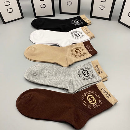 Gucci Mid Socks 5 Pack