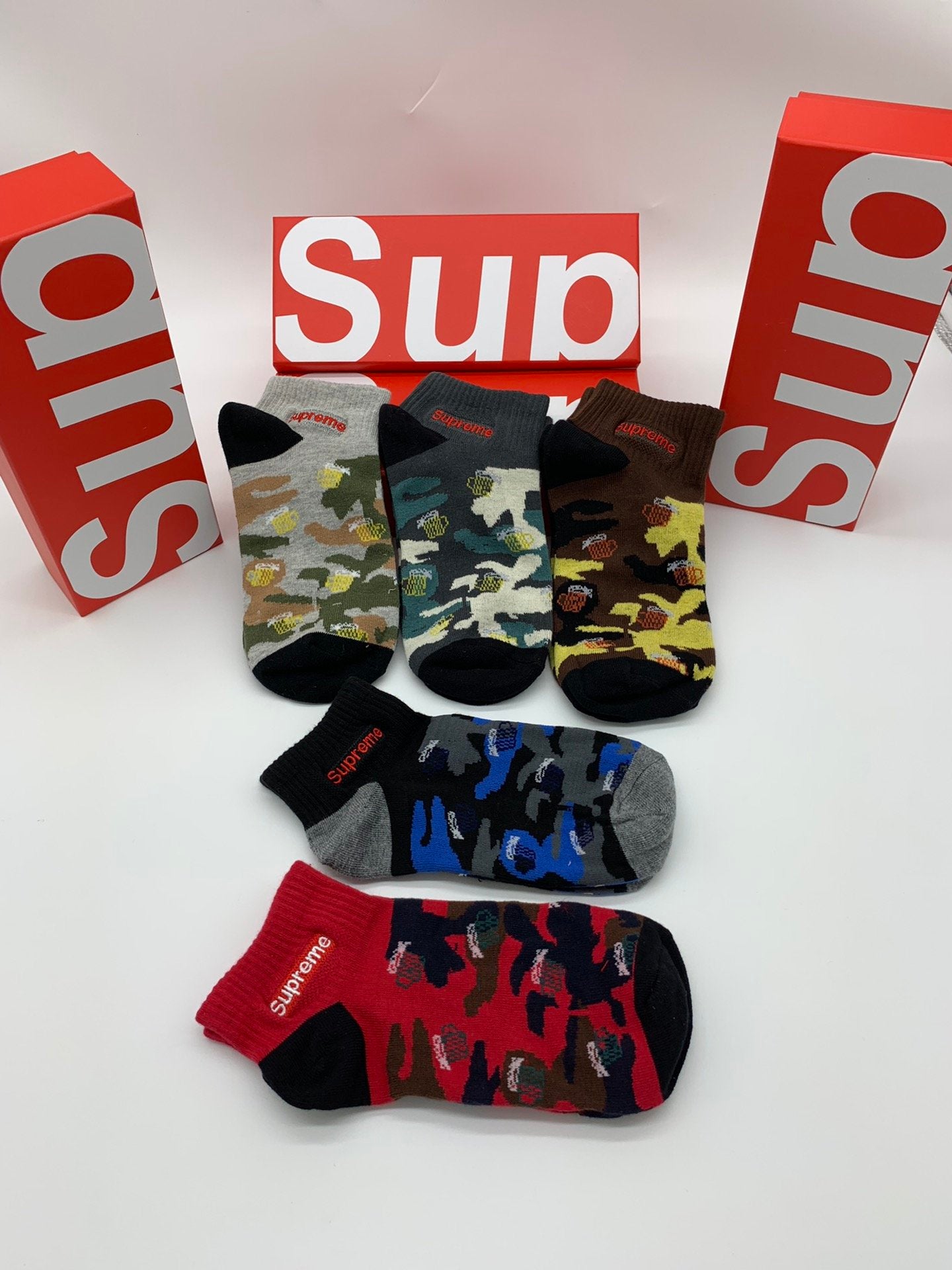 Supreme Low Socks 5 Pack