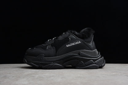 Balenciaga Triple S 'Faux Fur- Black'