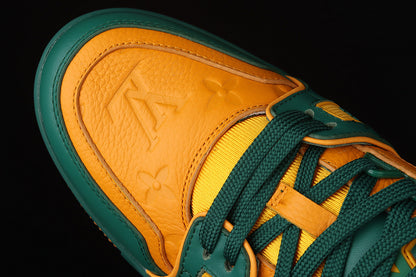 Louis Vuitton Trainer Sneakers Low Green Yellow