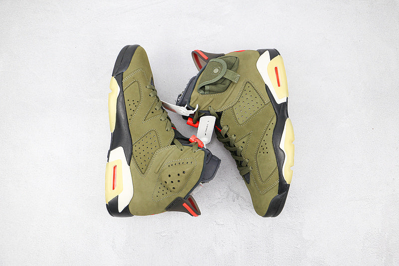 Air Jordan Retro 6 X Travis Scott Medium Olive/Black